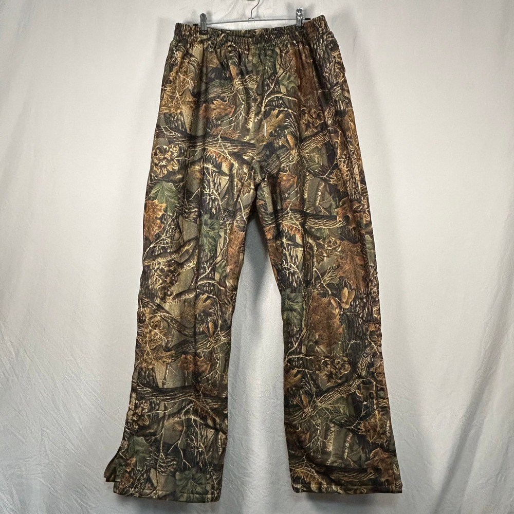 Columbia Omni Tech Camo Pants Mens Large Brown RealTree Waterproof XM8086